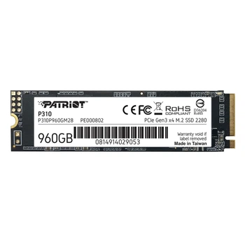 Накопитель SSD M.2 Patriot P310 960GB NVMe 2280 PCIe 3.0x4 3D NAND TLC 80x22x3,8 мм