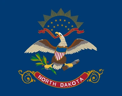 Прапор штату Північна Дакота США 150×90 см, американський текстильний стяг з люверсами для флагштока, банер Північної Дакоти