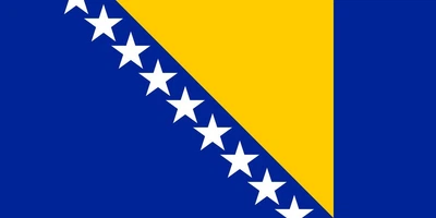 Боснійський прапор, стяг Боснії і Герцеговини 150*90 см з люверсами для флагштока, національний банер країни Боснія і Герцеговина