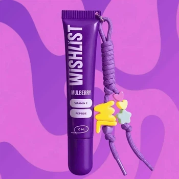 Бальзам блеск для губ Mulberry WiSHLiST Lip Gloss Balm, 10 мл + брелок-шнурок WL-03-461