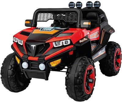 Детский полноприводный электромобиль Monster SP 4X4 120W черно-красный