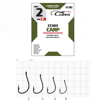 Крючки Cobra CARP HIRASU сер. CC303 разм.002 8шт.
