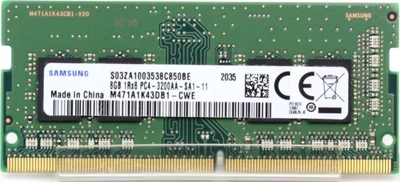 Оперативная память для ноутбука Samsung 8GB DDR4 3200MHz SO-DIMM 1Rx8 (M471A1K43DB1-CWE)