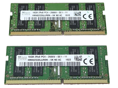 Комплект оперативной памяти для ноутбука SK hynix 32GB (2x16GB) DDR4 2666MHz SO-DIMM 2Rx8 (HMA82GS6JJR8N-VK)