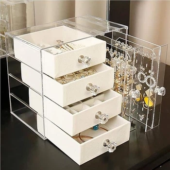 Органайзер для украшений Makeup Box XL-1831 многоуровневая шкатулка с ящиками и секциями