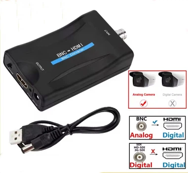 Конвертер BNC в HDMI, видео и аудиоадаптер 1080p для камер видеонаблюдения мониторов систем безопасности (BNC to HDMI)
