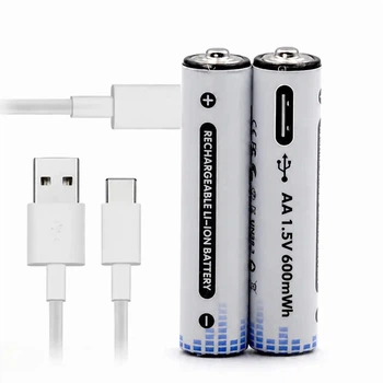 Набор аккумуляторов Kingtianli AA 2 штуки с USB-C зарядкой напряжением 1.5V и емкостью 3500mAh 10597