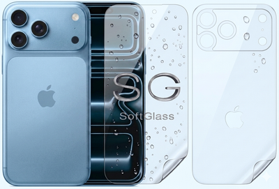 Пленка для Apple iPhone 17 Pro комплект: для передней и задней панели износоустойчивая полиуретановая SoftGlass