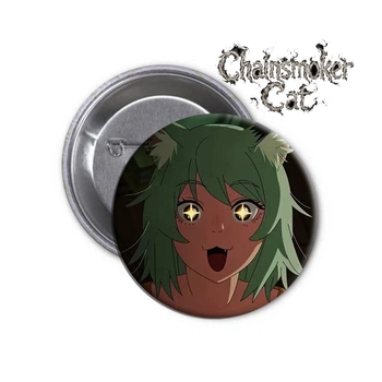 Значок Chainsmoker Cat | Кошка куряга (05) Табакошка