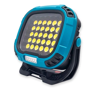 Фонарь-прожектор аккумуляторный W893-1, 3-COB Work Light, Type-C, Power Bank, белый-теплый свет + 6smd красный (00143)