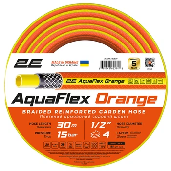 Шланг 2Е AquaFlex 2E-GHE12OE30, Оранжевый - 739469