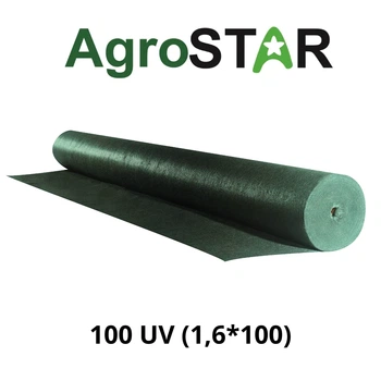 Агроволокно тёмно-зелёное 100 г/м² спанбонд 1,6x100 м