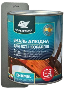 Эмаль алкидная Корабельная ПФ-115 0.7 кг серебро