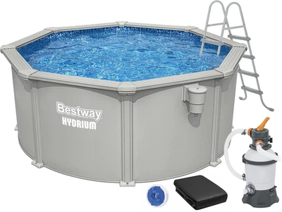 Сборный бассейн Bestway 56566 круглый d 300х122, 7630 л, с картриджным фильтром, лестницей, тентом