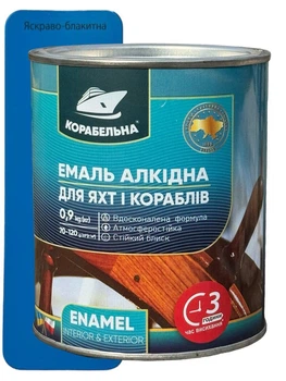 Эмаль алкидная Корабельная ПФ-115 0.9 кг ярко-голубая
