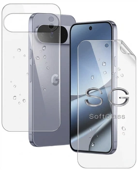 Пленка для Google Pixel 10 Pro XL комплект: для передней и задней панели износоустойчивая полиуретановая SoftGlass