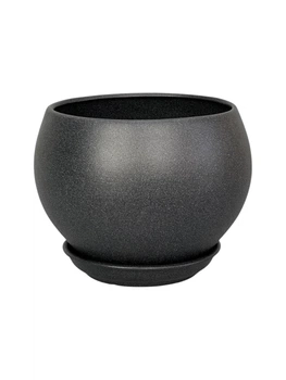 Керамический горшок для цветов Bowl Maxi крошка 4,1 л черный (Г02021)
