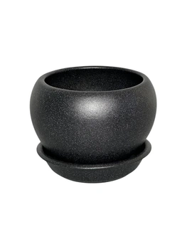 Керамический горшок для цветов Bowl Mini крошка 0,4 л черный (Г05002)