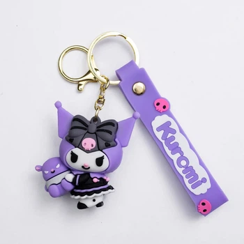 Детский брелок Kuromi 4,5х6 см Силикон Фиолетовый