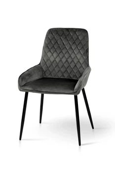 Стул Николь XS-2839 графит/черный металл 87x59x55 см велюр