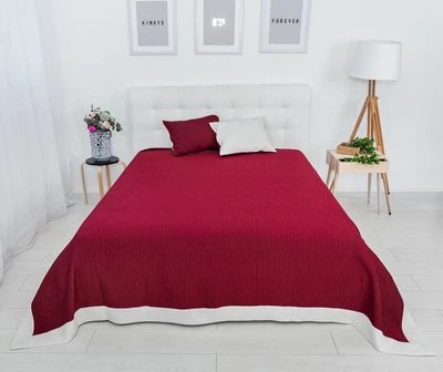 Покрывало NIKKO001/040BR/M 160x220 см 100% полиэстер Красный Двустороннее