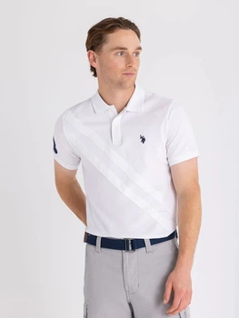 Поло длинное мужское U.S. Polo Assn 11D935-3O00A(White) L Белое (786662359709)