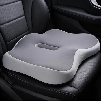 Подушка Memory Foam для сидения авто офис анатомическая копчик спина вырез антискользящая