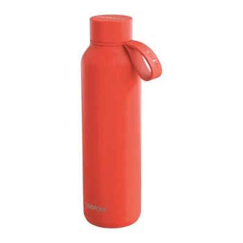 Термобутилка Quokka Solid With Strap 630 ml з ремінцем Orange (40177)