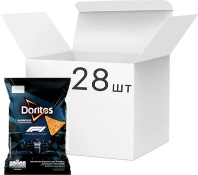 Упаковка чипсів кукурудзяних Doritos зі смаком барбекю 90 г х 28 шт (2.52 кг) (5941000030688_2)