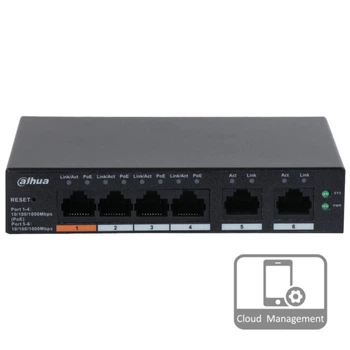 Коммутатор 6 портов управляемый Dahua DH-CS4006-4GT-60 PoE