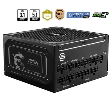 Блок питания MSI MAG A1000GL PCIE5 II ATX 3.1 80+ Gold (MAG A1000GL PCIE5 II)