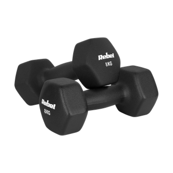 Гантелі Rebel HEX 2x8 кг з неопреновим покриттям