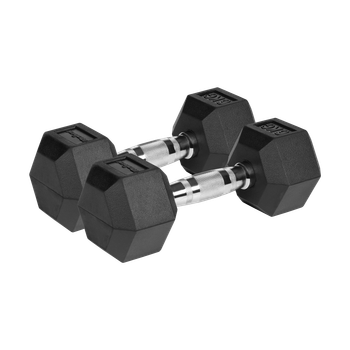 Гумовані чавунні гантелі HEX Rebel 2x6 кг
