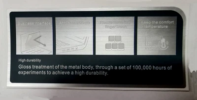 Наклейка для ноутбука Asus Silver 98x44mm