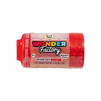 Незастигаюча маса для ліплення Wonder Factory червона 71 г без глютену м'який пластилін для дітей від 2 років (SKU-287)