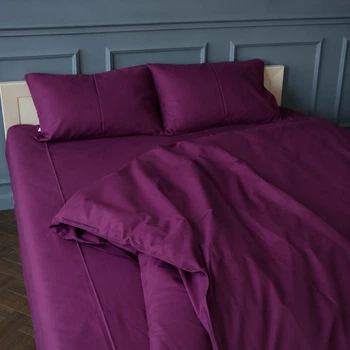 Комплект постельного белья Mirson Полуторный 143 х 210 см 17-0978 Burgundy Бязь (2200013528128)