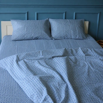 Комплект постільної білизни Mirson Полуторний 143 х 210 см 17-0975 Subtle Grid Бязь (2200013516538)
