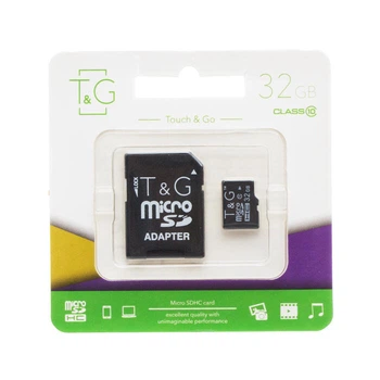 Карта памяти microSDHC (UHS-1) 32GB class 10 T&G (с адаптером)