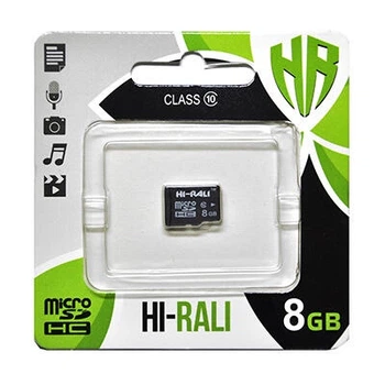 Карта пам'яті microSDHC HI-RALI 8GB class 10 (без адаптера)