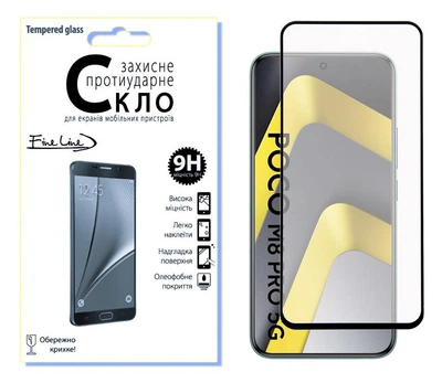Захисне скло Fine Line Full Glue для Poco M8 5G (Black)