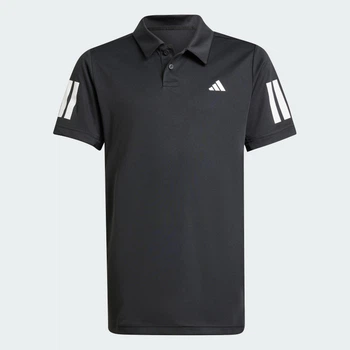 Детская футболка-поло Club Tennis 3-Stripes Kids adidas JI9263 (176) черный (4067905907199)