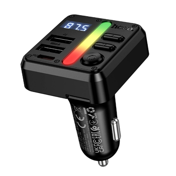 FM-трансмітер Hoco E89 Libre 45 W 2 USB Type-A USB Type-C чорний для автомобіля
