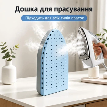 Ручная гладильная доска перчатка для одежды с креплением на руку, голубая