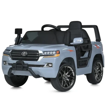 Детский электромобиль джип BAMBI Toyota Land Cruiser M 5101EBLR-11 серый, экокожа, EVA, MP3, Bluetooth, FM