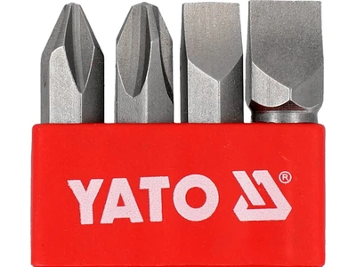 Набор ударных бит YATO PH2 PH3 SL8 SL10 x 36 мм хвостовик HEX 5/16" 4 шт YT-2812