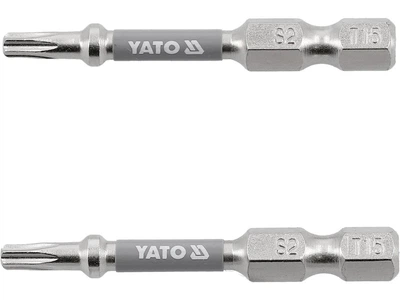 Биты YATO TORX T15 x 50 мм HEX 1/4" никелированные 2 шт YT-78032