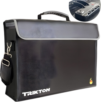 Огнестойкая сумка сейф с кодовым ключевым доступом для документов Trikton