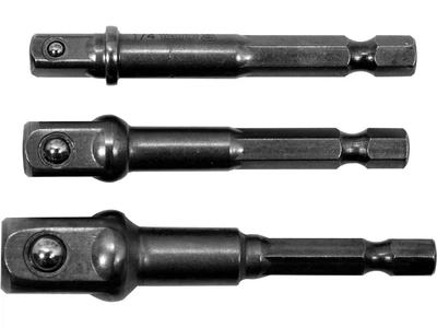 Набор держателей-адаптеров торцевых головок YATO HEX 1/4" на квадрат 1/4" 3/8" 1/2" 3 шт YT-04685