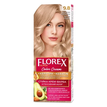 Стійка крем-фарба для волосся Florex Super 9.8 Бежева перлина