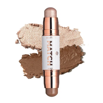 Хайлайтер та контур Match Stick Highlighter & Contour Bogenia BG656 №001 Теплий Коричневий Цукор+Гарячий Темни